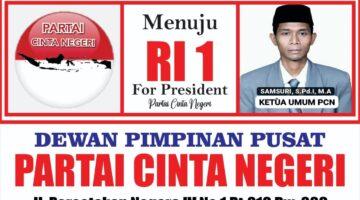 Acara Deklarasi Capres PCN Berlangsung Khidmat, Ketum Samsuri Diterima Seluruh Kader dengan Antusias